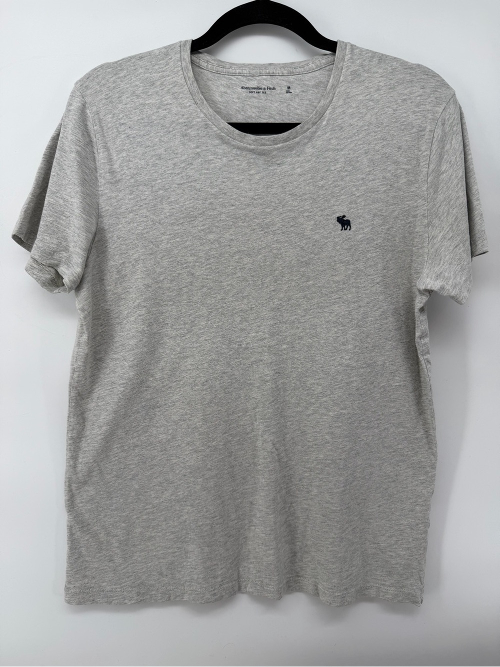 Abercrombie & Fitch Gray Soft A&F Tee Short Sleeve Crewneck T-Shirt Men's M Moos
